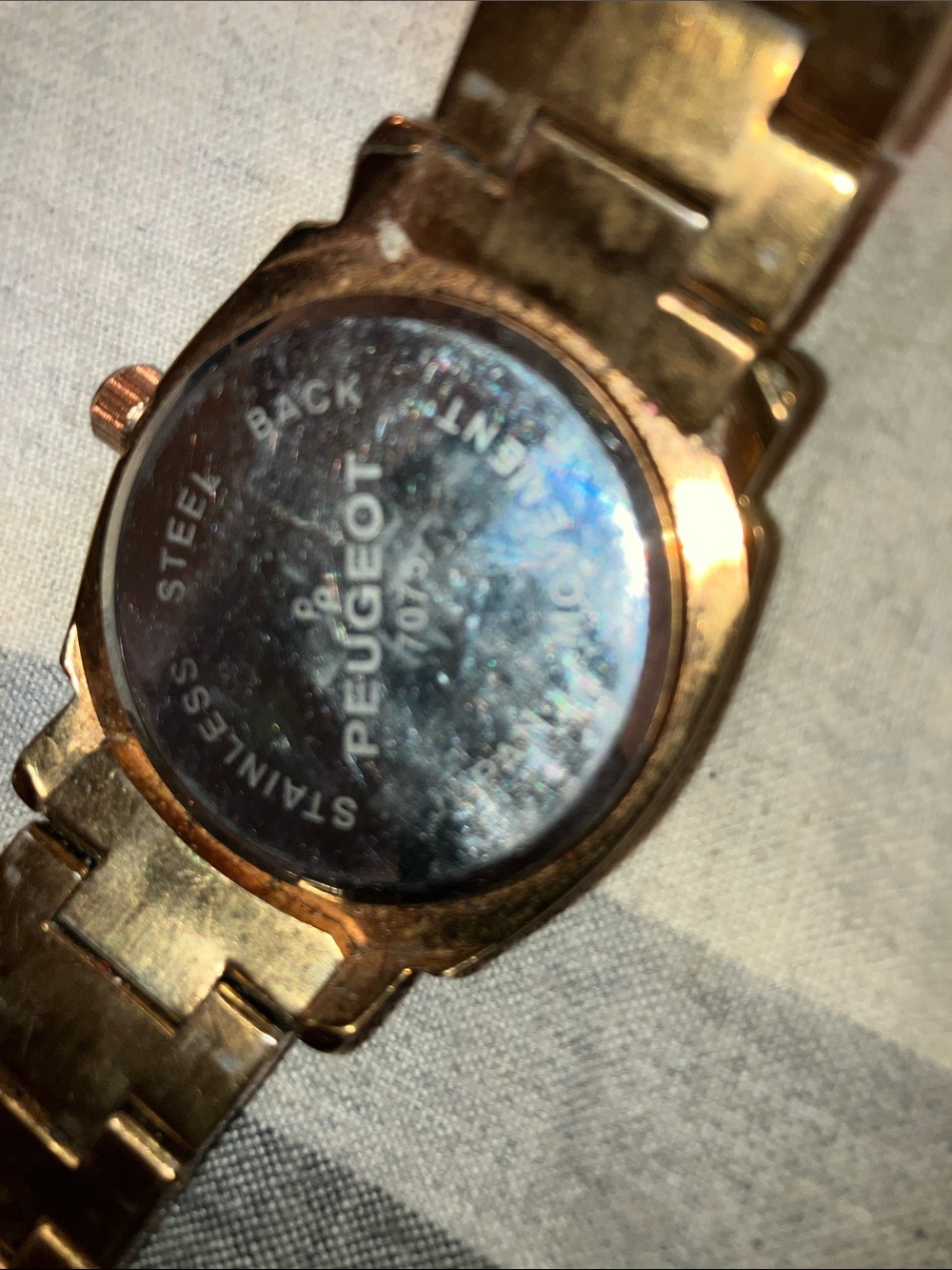 Peugeot Rose Gold and White Watch with Pink Accents and Crystal Bezel - Picture 7 of 8